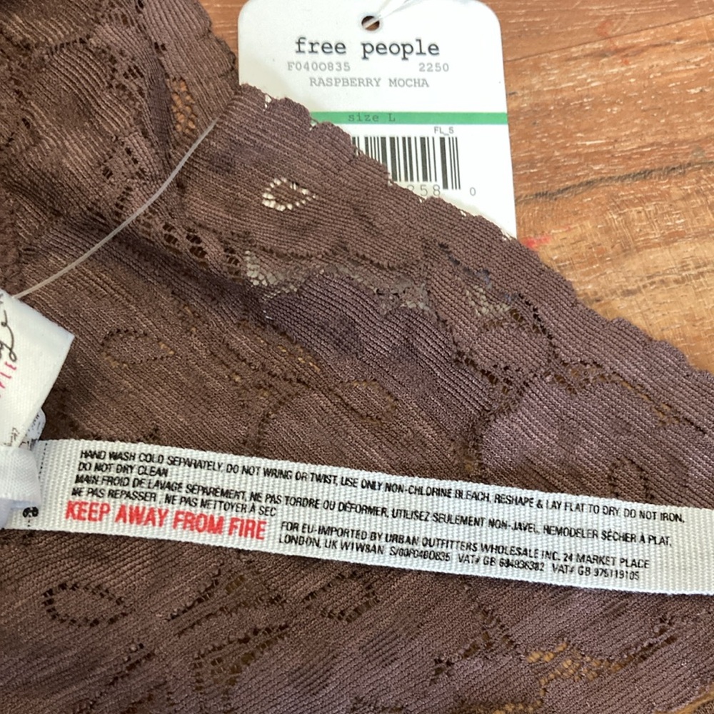 FREE PEOPLE INTIMATELY Racerback Bralette Lace Bralette WOMENS 
SIZE L - Picture 8 of 9